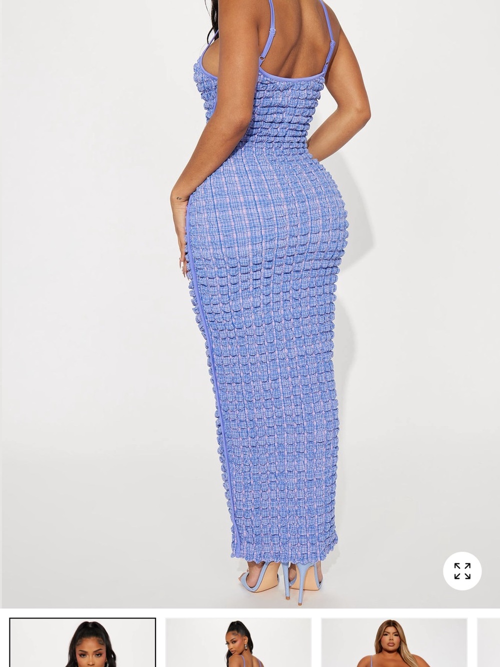 Havanna Textured Maxi Dress - Purple